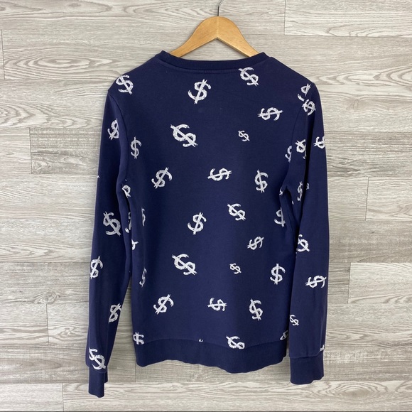 H&M Divided Dark Blue Dolla$ Pull Over Sweater - Picture 5 of 6